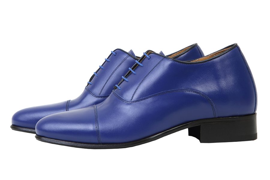 zapatos con alzas hiplus 3009 az oxford en piel boxcalf. sube de 6 a 7 cm de estatura