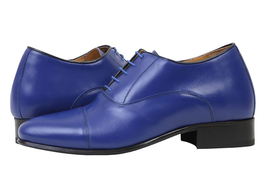 zapatos con alzas hiplus 3009 az oxford en piel boxcalf. sube de 6 a 7 cm de estatura