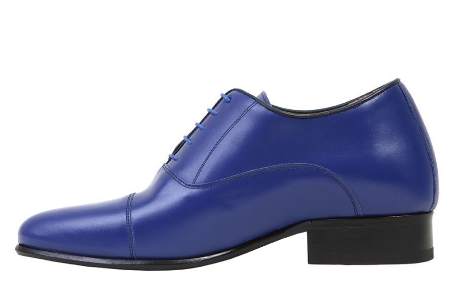 zapatos con alzas hiplus 3009 az oxford en piel boxcalf. sube de 6 a 7 cm de estatura